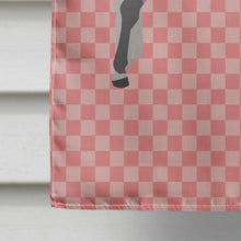 Load image into Gallery viewer, Orlov Trotter Horse Pink Check Flag Canvas House Size BB7908CHF