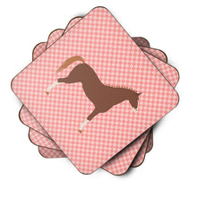 Load image into Gallery viewer, Hanoverian Horse Pink Check Foam Coaster  BB7909FC