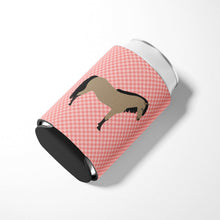 Load image into Gallery viewer, Welsh Pony Horse Pink Check Can or Bottle Hugger BB7910CC