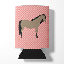 Load image into Gallery viewer, Welsh Pony Horse Pink Check Can or Bottle Hugger BB7910CC
