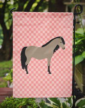 Load image into Gallery viewer, Welsh Pony Horse Pink Check Garden Flag - Outdoor Decorative Yard Flag