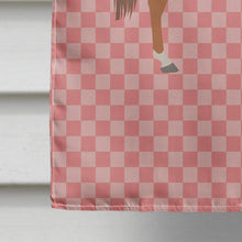 Load image into Gallery viewer, Arabian Horse Pink Check Flag Canvas House Size BB7911CHF