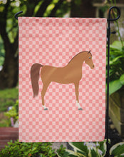 Load image into Gallery viewer, Arabian Horse Pink Check Garden Flag - Outdoor Decorative Yard Flag
