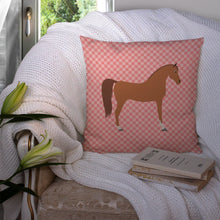Load image into Gallery viewer, Arabian Horse Pink Check Throw Pillow - 14x14 Decorative Pillow – Art for Your Home &amp; Patio BB7911PW1414