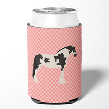 Load image into Gallery viewer, Cyldesdale Horse Pink Check Can or Bottle Hugger BB7912CC