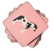 Load image into Gallery viewer, Cyldesdale Horse Pink Check Foam Coaster  BB7912FC