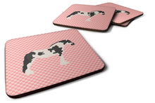 Load image into Gallery viewer, Cyldesdale Horse Pink Check Foam Coaster  BB7912FC
