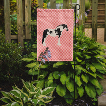 Load image into Gallery viewer, Cyldesdale Horse Pink Check Garden Flag - Outdoor Decorative Yard Flag