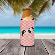 Load image into Gallery viewer, Cyldesdale Horse Pink Check   Hugger for slim cans