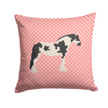 Load image into Gallery viewer, Cyldesdale Horse Pink Check Throw Pillow - 14x14 Decorative Pillow – Art for Your Home &amp; Patio BB7912PW1414