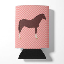 Load image into Gallery viewer, English Thoroughbred Horse Pink Check Can or Bottle Hugger BB7913CC