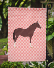 Load image into Gallery viewer, English Thoroughbred Horse Pink Check Garden Flag - Outdoor Decorative Yard Flag
