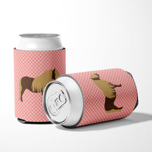 Load image into Gallery viewer, Shetland Pony Horse Pink Check Can or Bottle Hugger BB7914CC