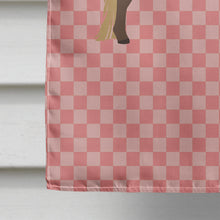 Load image into Gallery viewer, Shetland Pony Horse Pink Check Flag Canvas House Size BB7914CHF
