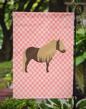 Load image into Gallery viewer, Shetland Pony Horse Pink Check Garden Flag - Outdoor Decorative Yard Flag