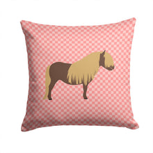 Load image into Gallery viewer, Shetland Pony Horse Pink Check Throw Pillow - 14x14 Decorative Pillow – Art for Your Home &amp; Patio BB7914PW1414