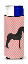 Load image into Gallery viewer, Friesian Horse Pink Check   Hugger for slim cans