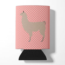 Load image into Gallery viewer, Llama Pink Check Can or Bottle Hugger BB7916CC
