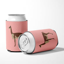 Load image into Gallery viewer, Vicugna or Vicuna Pink Check Can or Bottle Hugger BB7917CC