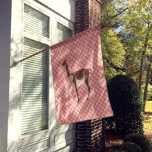 Load image into Gallery viewer, Vicugna or Vicuna Pink Check Flag Canvas House Size BB7917CHF