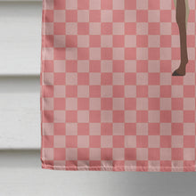 Load image into Gallery viewer, Vicugna or Vicuna Pink Check Flag Canvas House Size BB7917CHF