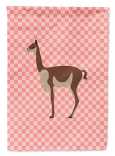 Load image into Gallery viewer, Vicugna or Vicuna Pink Check Garden Flag - Outdoor Decorative Yard Flag