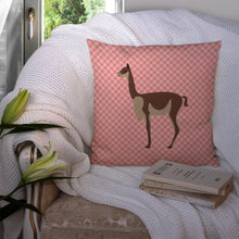 Load image into Gallery viewer, Vicugna or Vicuna Pink Check Throw Pillow - 14x14 Decorative Pillow – Art for Your Home &amp; Patio BB7917PW1414