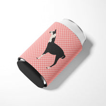 Load image into Gallery viewer, Llama Q' Ara Pink Check Can or Bottle Hugger BB7918CC