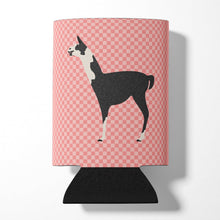 Load image into Gallery viewer, Llama Q' Ara Pink Check Can or Bottle Hugger BB7918CC