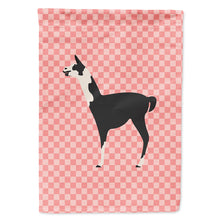 Load image into Gallery viewer, Llama Q' Ara Pink Check Flag Canvas House Size BB7918CHF