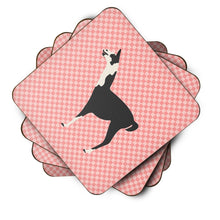 Load image into Gallery viewer, Llama Q' Ara Pink Check Foam Coaster  BB7918FC