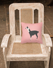 Load image into Gallery viewer, Llama Q' Ara Pink Check Fabric Decorative Pillow BB7918PW1818