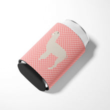 Load image into Gallery viewer, Alpaca Pink Check Can or Bottle Hugger BB7919CC