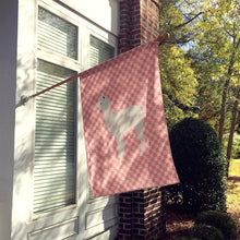 Load image into Gallery viewer, Alpaca Pink Check Flag Canvas House Size BB7919CHF