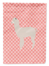 Load image into Gallery viewer, Alpaca Pink Check Garden Flag - Outdoor Decorative Yard Flag