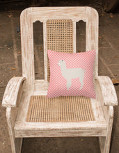 Load image into Gallery viewer, Alpaca Pink Check Fabric Decorative Pillow BB7919PW1818