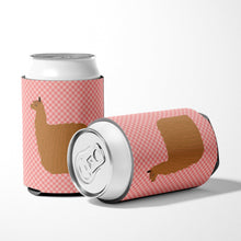 Load image into Gallery viewer, Alpaca Suri Pink Check Can or Bottle Hugger BB7920CC