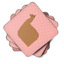 Load image into Gallery viewer, Alpaca Suri Pink Check Foam Coaster  BB7920FC