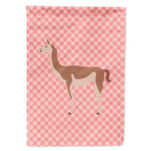 Load image into Gallery viewer, Guanaco Pink Check Flag Canvas House Size BB7921CHF