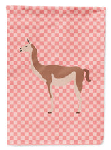Load image into Gallery viewer, Guanaco Pink Check Garden Flag - Outdoor Decorative Yard Flag