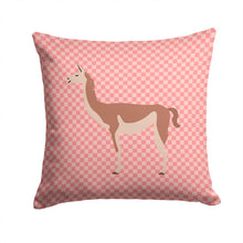 Load image into Gallery viewer, Guanaco Pink Check Throw Pillow - 14x14 Decorative Pillow – Art for Your Home &amp; Patio BB7921PW1414