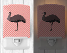 Load image into Gallery viewer, Emu Pink Check Ceramic Night Light BB7922CNL