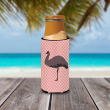 Load image into Gallery viewer, Emu Pink Check   Hugger for slim cans