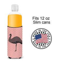 Load image into Gallery viewer, Emu Pink Check   Hugger for slim cans