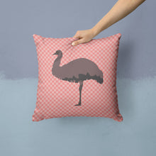 Load image into Gallery viewer, Emu Pink Check Throw Pillow - 14x14 Decorative Pillow – Art for Your Home &amp; Patio BB7922PW1414