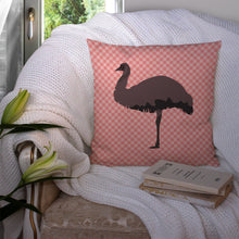 Load image into Gallery viewer, Emu Pink Check Throw Pillow - 14x14 Decorative Pillow – Art for Your Home &amp; Patio BB7922PW1414
