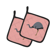 Load image into Gallery viewer, Rhea  Pink Check Pot Holders - Set of 2 - Heat-Resistant Kitchen Essentials BB7923PTHD