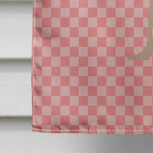 Load image into Gallery viewer, Common Ostrich Pink Check Flag Canvas House Size BB7924CHF
