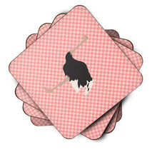 Load image into Gallery viewer, Common Ostrich Pink Check Foam Coaster  BB7924FC