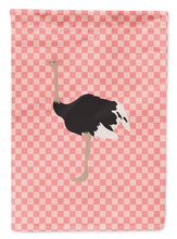 Load image into Gallery viewer, Common Ostrich Pink Check Garden Flag - Outdoor Decorative Yard Flag